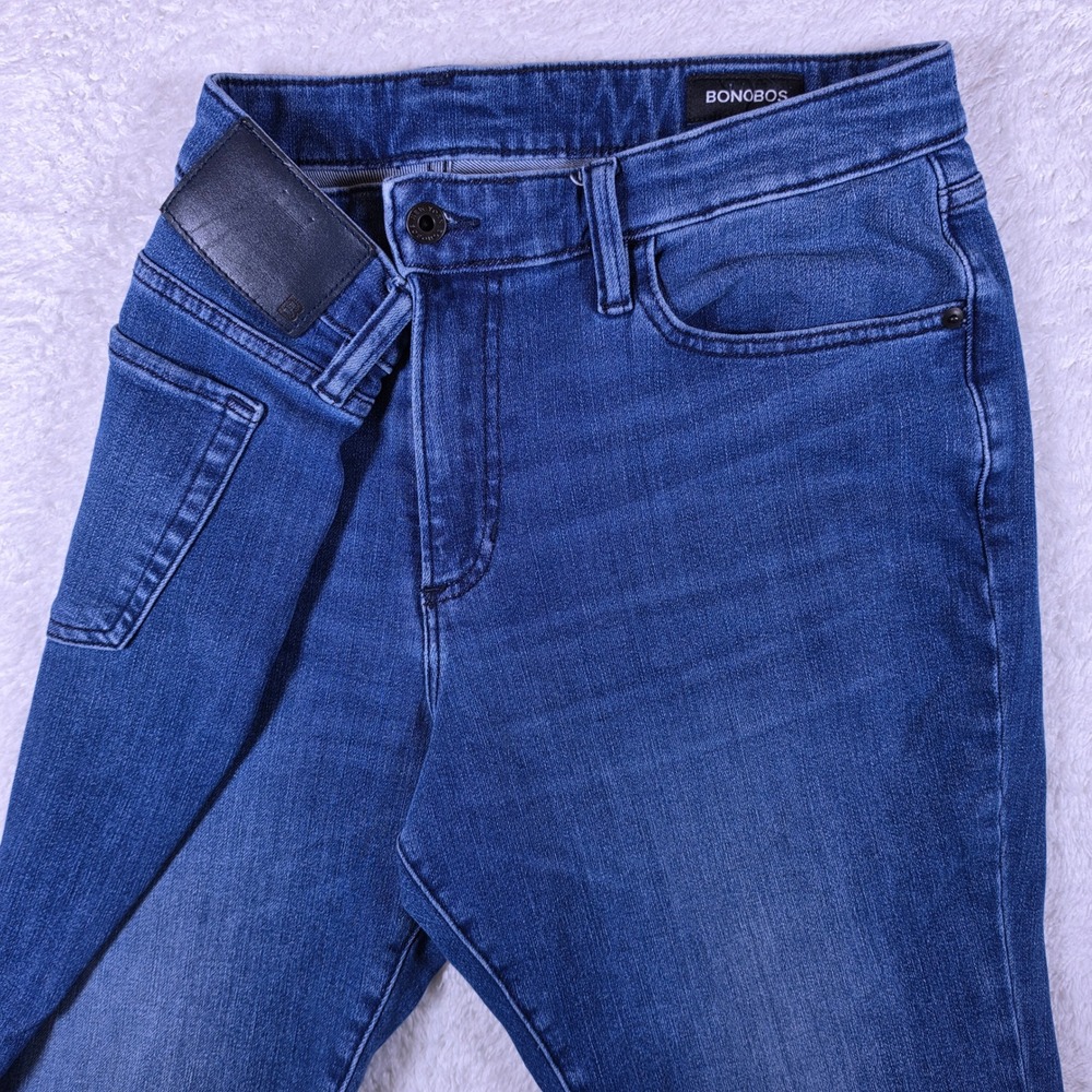 Bonobos Athletic Fit Mens 35/30 Blue Stretch Denim Jeans BDB10919A-B1671